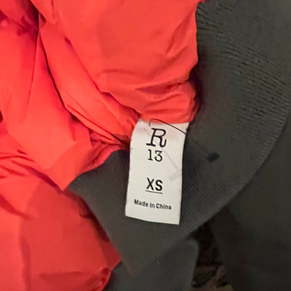 R13 Bomber Jacket, Xsmall Olive Green Bomber Jacket - Picture 12 of 13